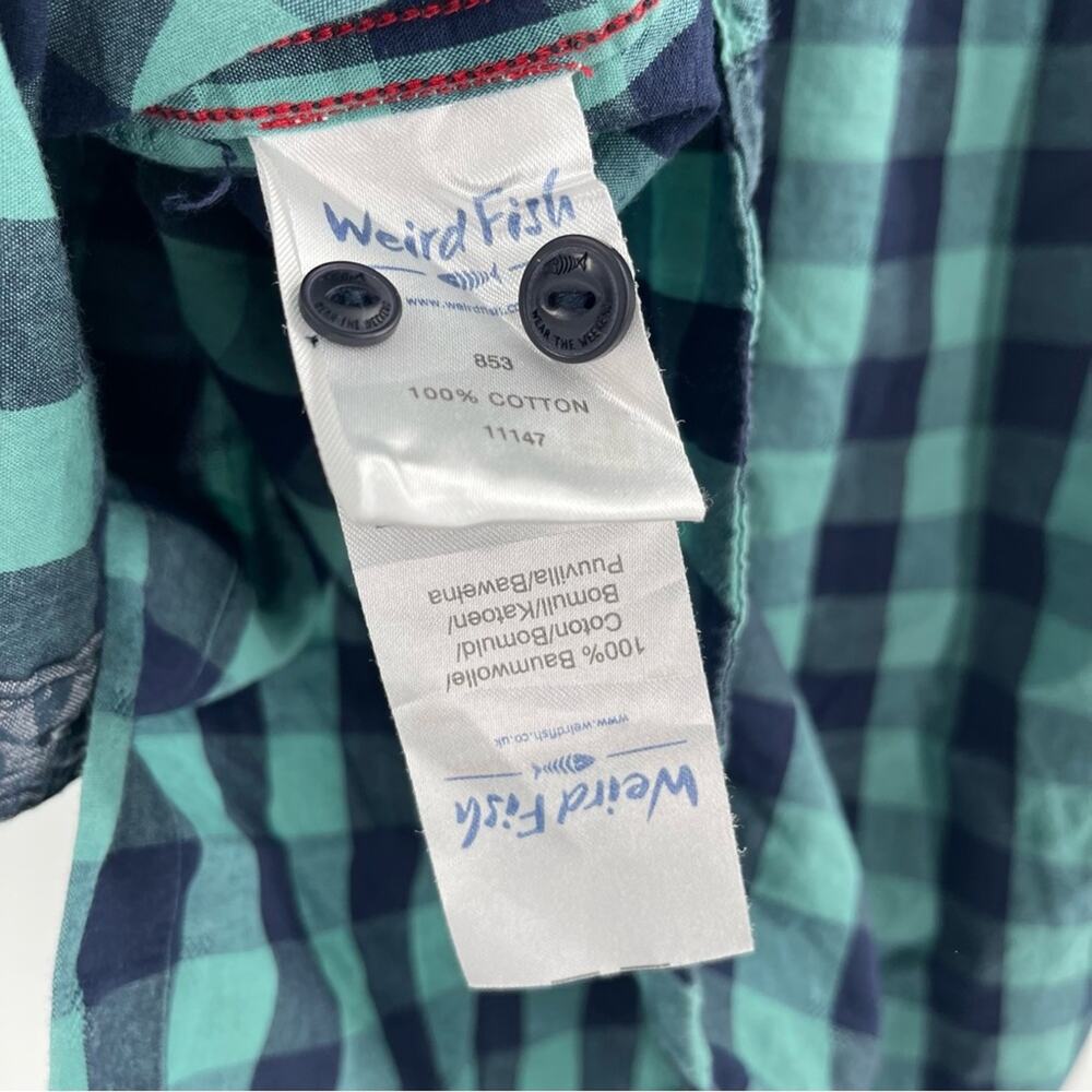 WEIRD FISH Button Down Shirt Small Short Sleeve Buffalo Check Lifestyle Outdoor - Picture 12 of 15
